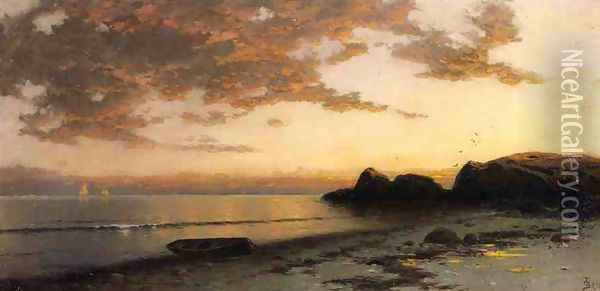 Sundown, Seconnett Oil Painting - Alfred Thompson Bricher