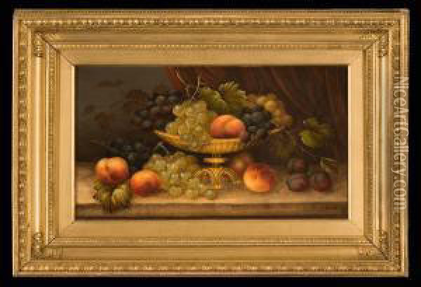 Still Life With Fruit Oil Painting - Edwin Steele