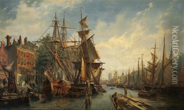 Amsterdam Oil Painting - Paulus Petrus van der Velden
