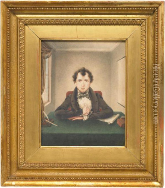 Portrait Of John Scott Russell, Naval Architect Oil Painting - William Lyons