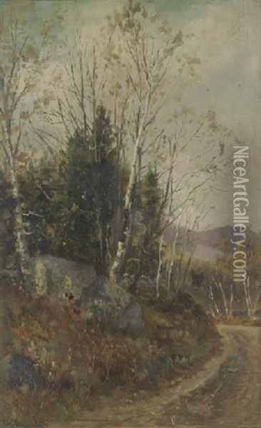 On The Carter Notch Road, Jackson, New Hampshire Oil Painting - Frank Henry Shapleigh