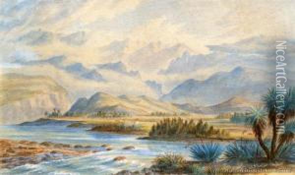 Awatere Valley, Marlborough Oil Painting - Charles Adolphus Muntz