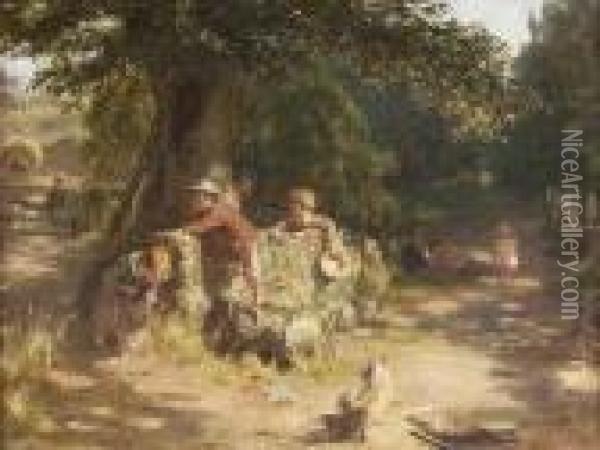 Playmates Oil Painting - William McTaggart