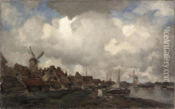 Coastal Scene Oil Painting - Jacob Henricus Maris
