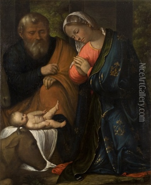Nativita Oil Painting - Francesco, da Caravaggio Prata