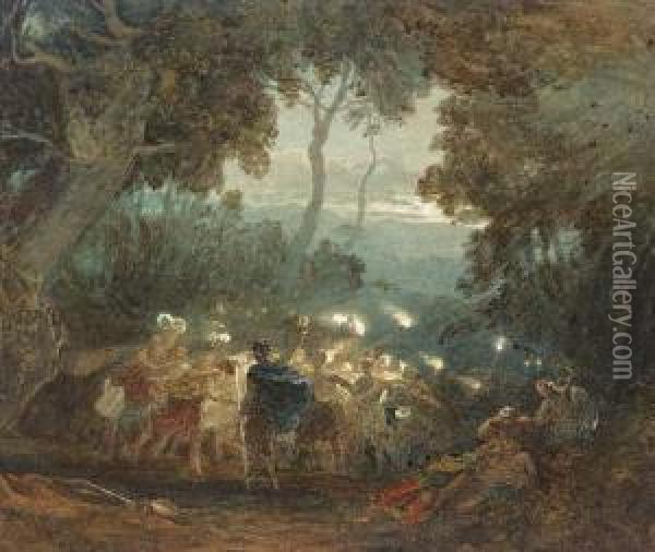 The Dell Of Comus Oil Painting - Francis Oliver Finch