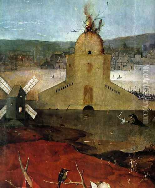 Triptych of Temptation of St Anthony (detail) 12 Oil Painting - Hieronymous Bosch
