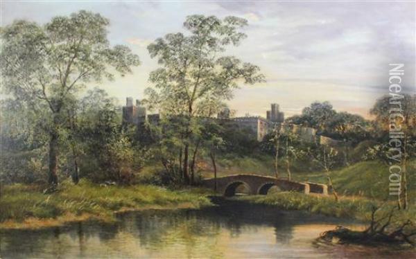 View Of Warwick Castle Oil Painting - Octavius Thomas Clark