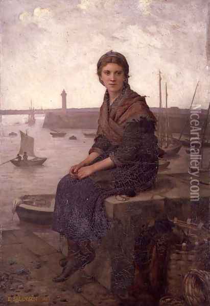 The Fisher Girl Oil Painting - Eugenie Marie Salenson