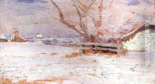 Winter Landscape I Oil Painting - Jan Stanislawski