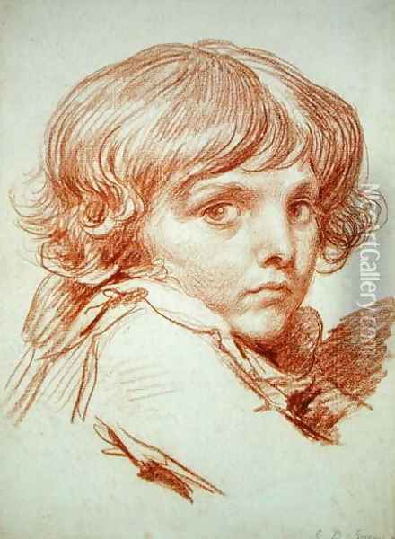 Portrait of a Young Boy Oil Painting - Claude Lorrain (Gellee)