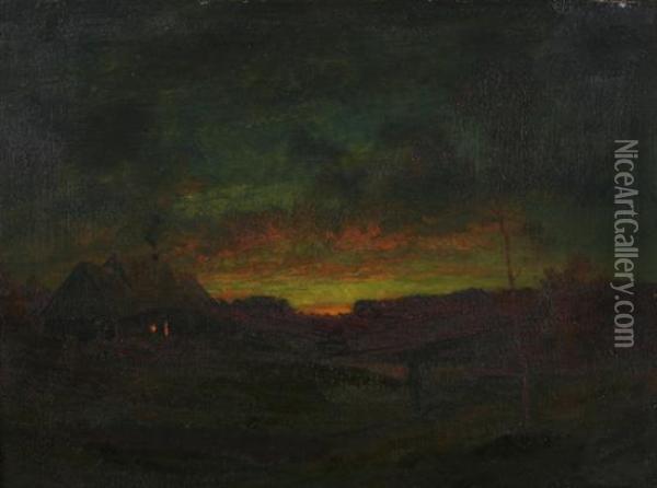 The Afterglow Oil Painting - Robert Crannell Minor