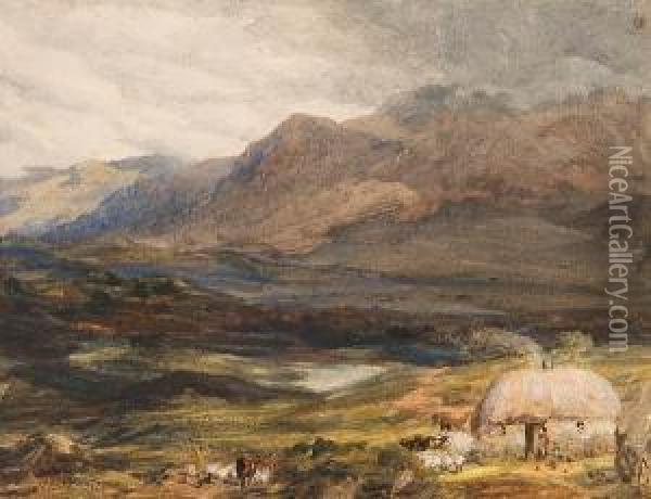 The Foot Of Ben Nevis Oil Painting - Henry Clarence Whaite