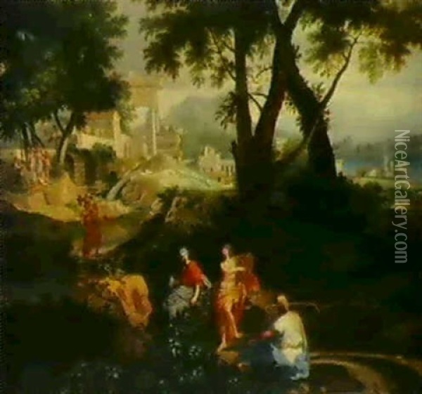 Orpheus Und Eurydice Oil Painting - Jan Frans van Bloemen