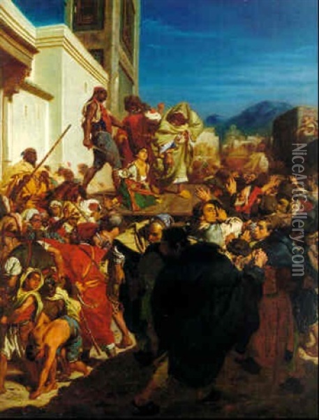 Execution De La Juive Oil Painting - Edme Alexis Alfred Dehodencq