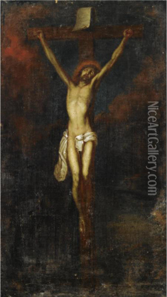 The Crucifixion Oil Painting - Georg Friedrich Adolph Schoner