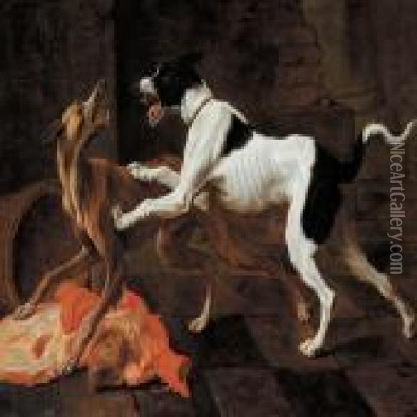 Fighting Dogs Oil Painting - Peeter Boel