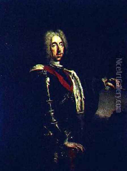 Portrait of Prince Eugene of Savoy Oil Painting - Johann Kupezky or Kupetzky