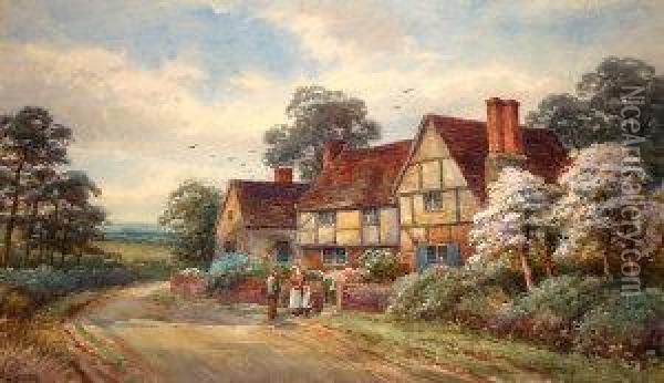 Shere, 
Surrey Oil Painting - Harold Lawes