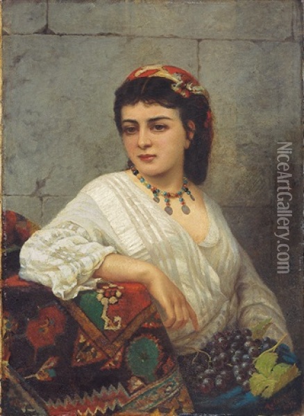 Orientalisches Madchen Oil Painting - Alfons von Cramer