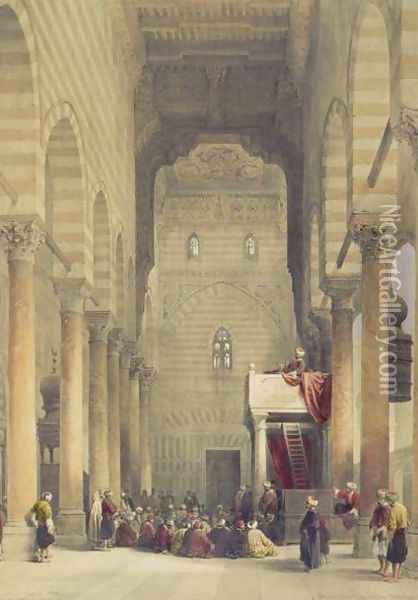 Interior of the Mosque of the Metwalys, Cairo, from Egypt and Nubia, Vol.3 Oil Painting - David Roberts
