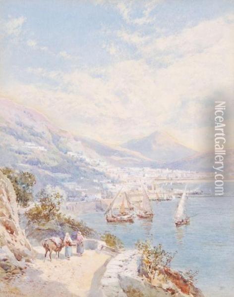 Bay Of Naples, Mergellina Oil Painting - Charles Rowbotham