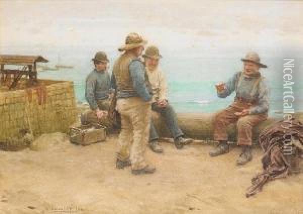 A Good Catch Oil Painting - William Langley