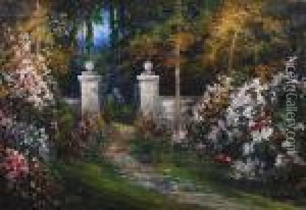 Gateway To A Country House Oil Painting - Daniel Sherrin