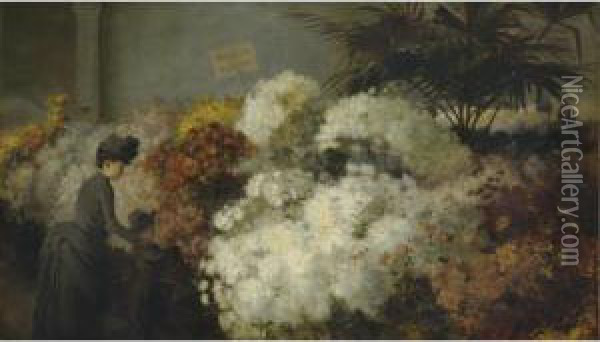 The Chrysanthemum Show Oil Painting - Abbott Fuller Graves