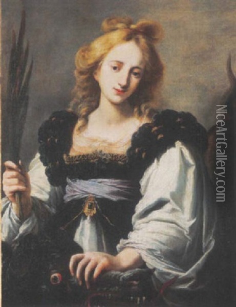 Sainte Marguerite Oil Painting - Mario Balassi