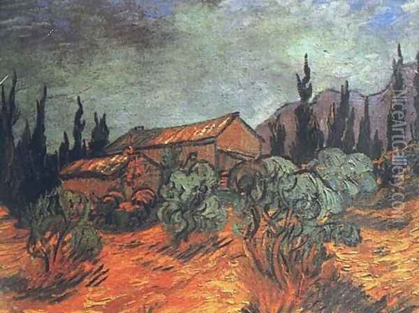 Wooden Sheds Oil Painting - Vincent Van Gogh