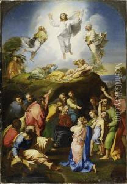 Transfiguration Of Christ Oil Painting - Raphael (Raffaello Sanzio of Urbino)