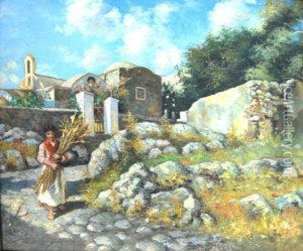Naples Oil Painting - August Lovatti