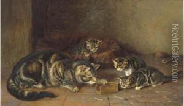 A Captured Audience Oil Painting - Horatio Henry Couldery