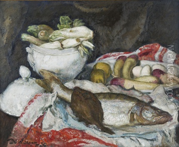 Nature Morte, 1930 Oil Painting - David Osipovich Widhopff