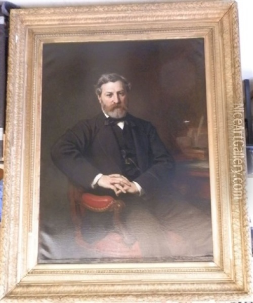 Portrait D'homme Oil Painting - Edouard Louis Dubufe