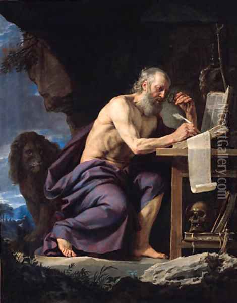 Saint Jerome in the Wilderness Oil Painting - Philippe de Champaigne