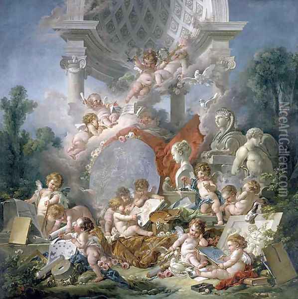 Geniuses of the arts Oil Painting - Francois Boucher
