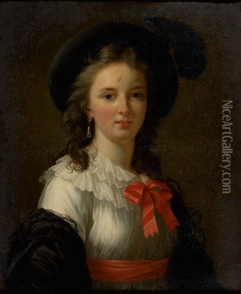 Autoportrait Au Nud Rouge Oil Painting - Elisabeth Vigee-Lebrun