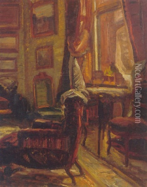 Interior Fra Moderens Stue, Platanvej Oil Painting - Albert Gottschalk