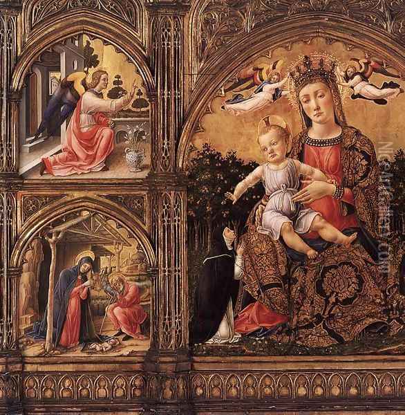 Triptych (detail) Oil Painting - Bartolomeo Vivarini