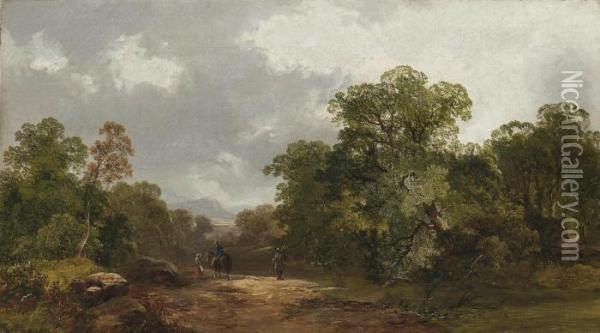 Along The River Oil Painting - Thomas Stanley Barber
