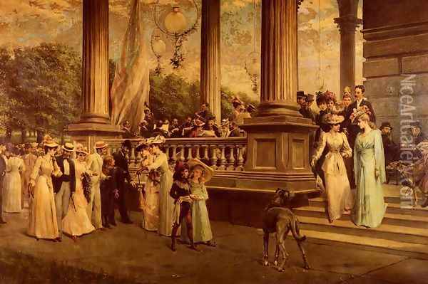 The Concert, Saratoga: The Gay Nineties Oil Painting - Franz Dvorak