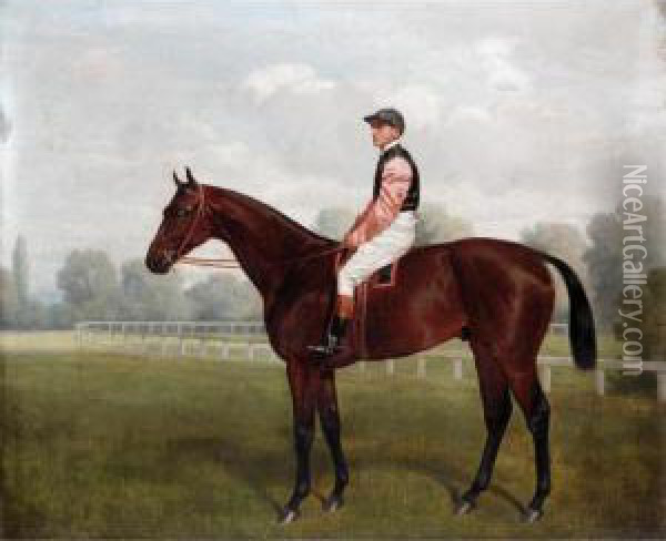 Weathercock With Jockey Up Oil Painting - Emile Villiers De L'Isle-Adam