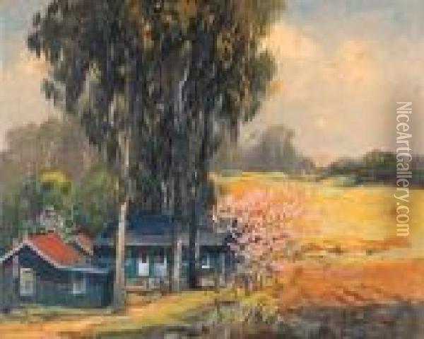 San Diego Home Oil Painting - Alfred Mitchell