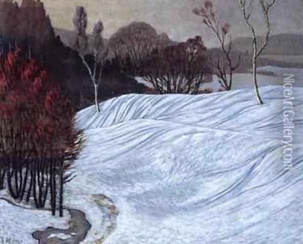 Norwegian Landscape 1908-10 Oil Painting - Konrad Magi