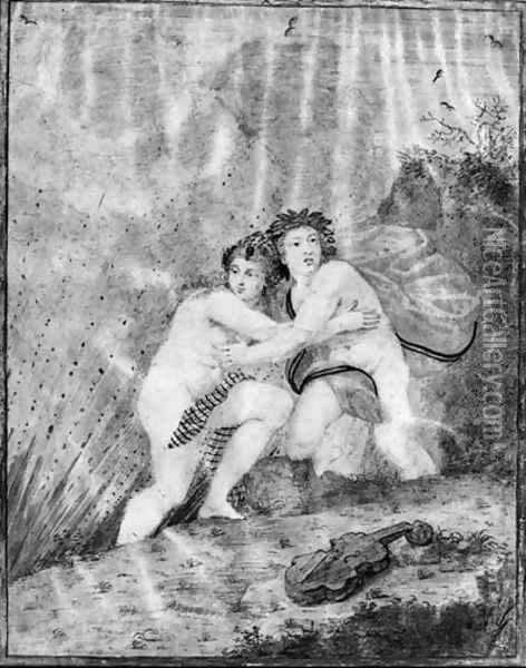 Orpheus and Eurydice Oil Painting - Willem van Mieris