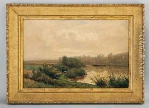 Bord Du Rhone Oil Painting - Gustave Castan