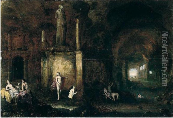 Diana And Actaeon Oil Painting - Abraham van Cuylenborch
