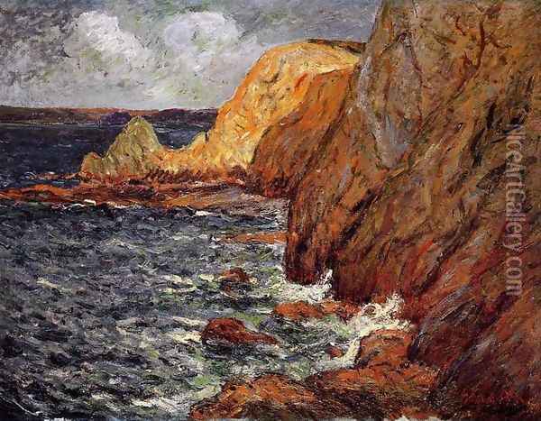 Cliffs Oil Painting - Maxime Maufra